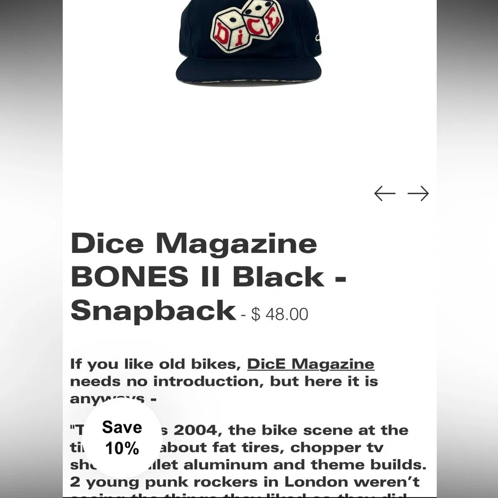 DiCe Mazagine X Ampal Creative Bones II Snapback NWOT!! - Picture 5 of 6